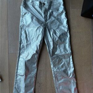 Metallic Silver Women’s Jeans - Sleek Slim Fit